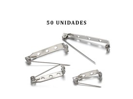 Bases de Prendedor de Metal Color Niquel